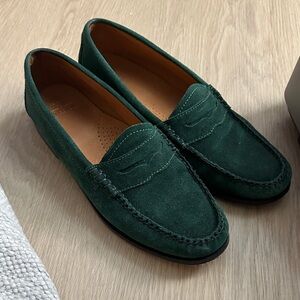 Green Suede Loafers